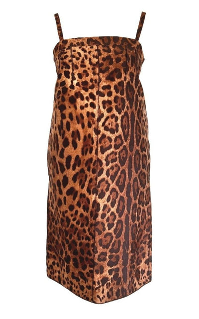 Dolce & Gabbana Leopard Printed Silk Dress - Runway Catalog