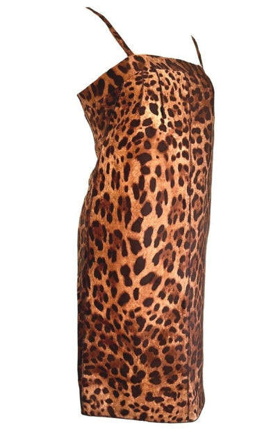 Dolce & Gabbana Leopard Printed Silk Dress - Runway Catalog