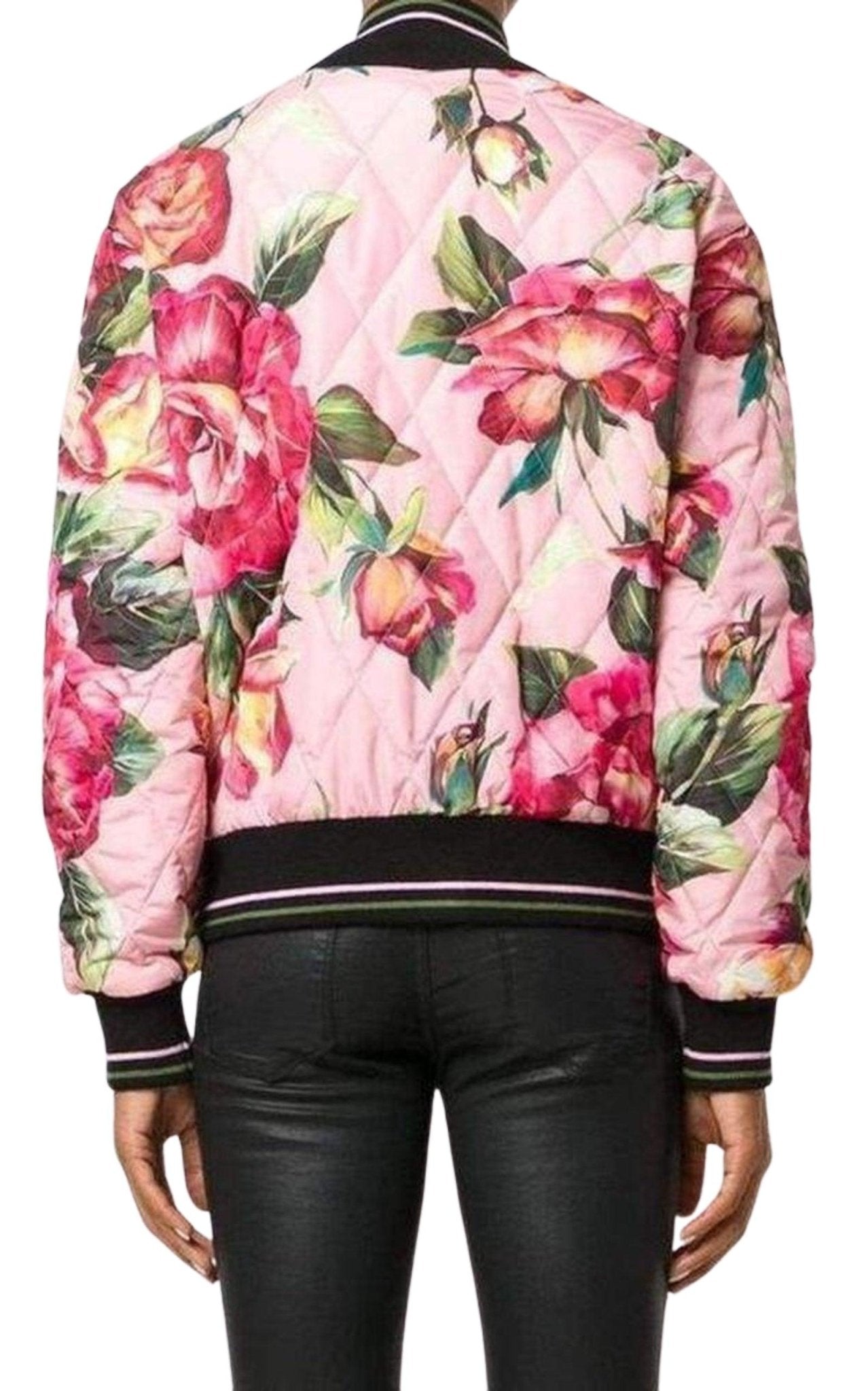 Dolce & Gabbana Rose Print Bomber Jacket - Runway Catalog