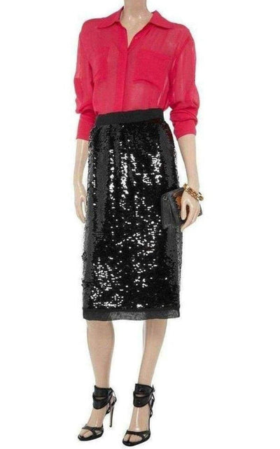 Dolce & Gabbana Sequin - Embellished Pencil Skirt - Runway Catalog