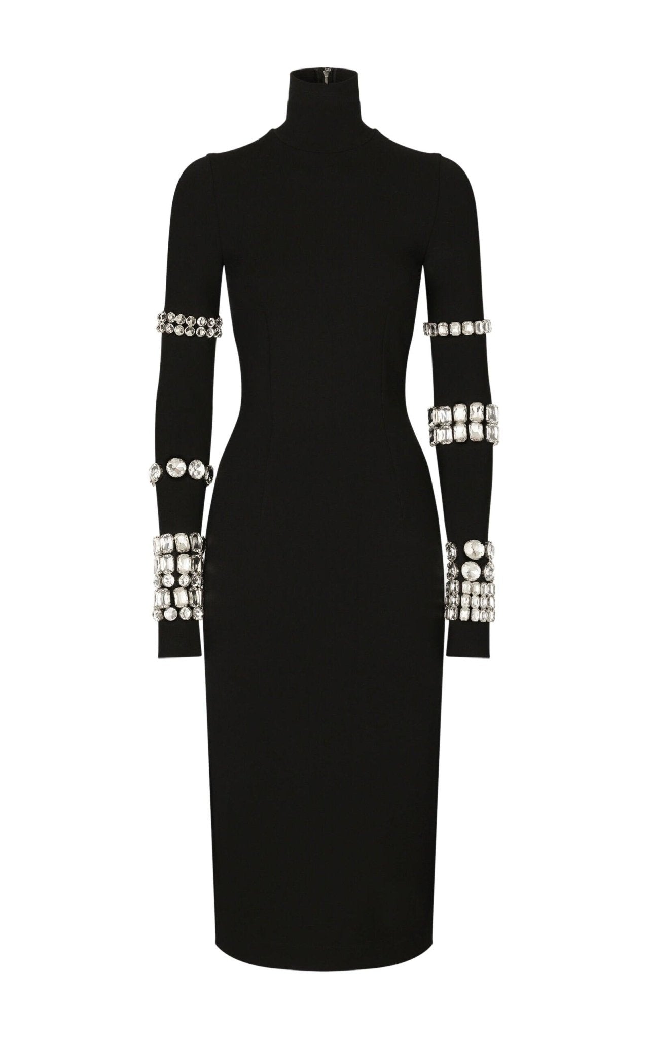 Dolce & Gabbana x Kim Kardashian Embellished Stretch - knit Midi Dress - Runway Catalog