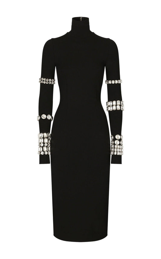 Dolce & Gabbana x Kim Kardashian Embellished Stretch - knit Midi Dress - Runway Catalog