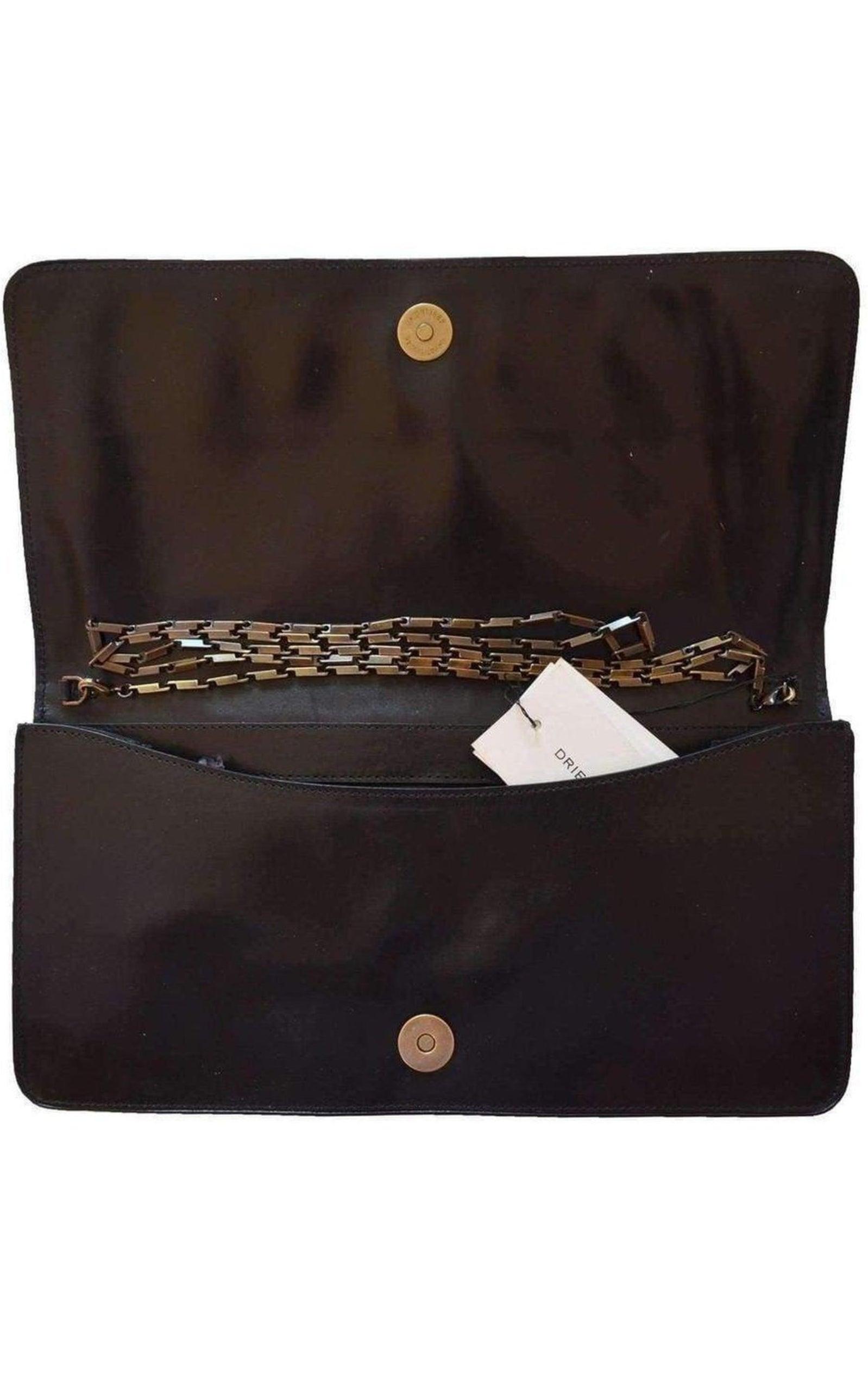 Black Beaded Handmade Clutch Dries Van Noten