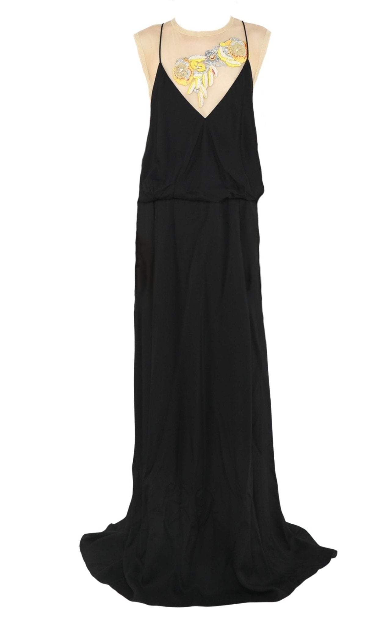 Dries Van Noten Black Embellished Backless Maxi Dress - Runway Catalog