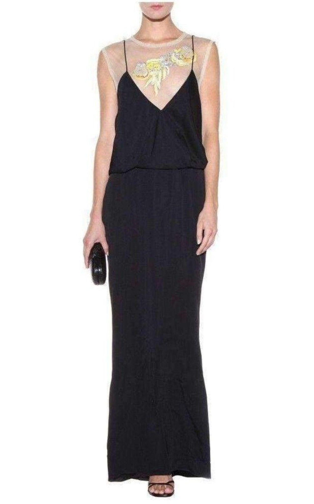 Dries Van Noten Black Full Length Embellished Dress - Runway Catalog