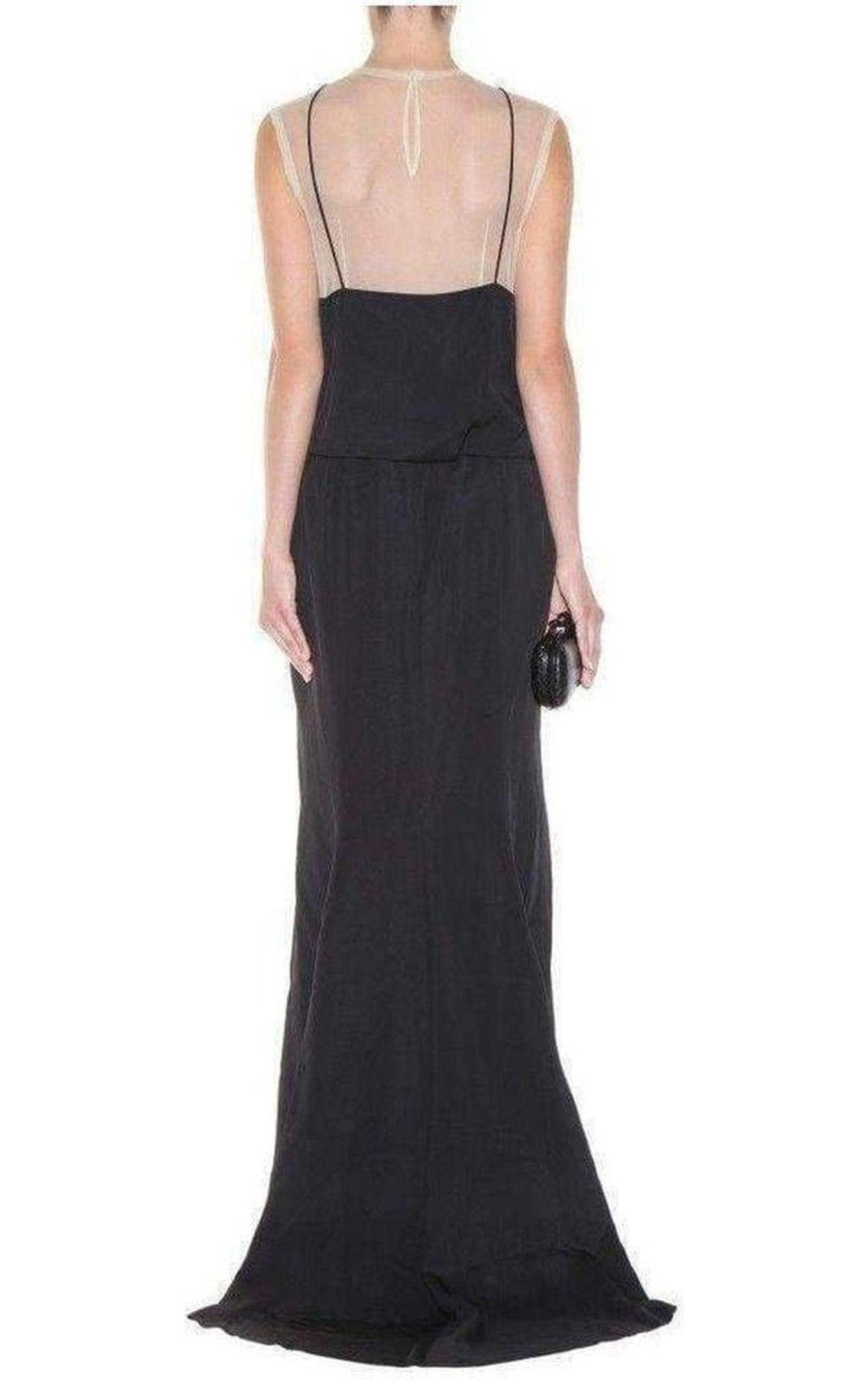 Black Full Length Embellished Dress Dries Van Noten