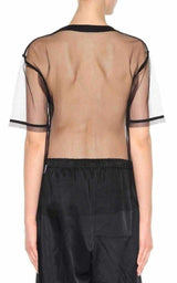 Black Mesh Sheer Shirt Dries Van Noten