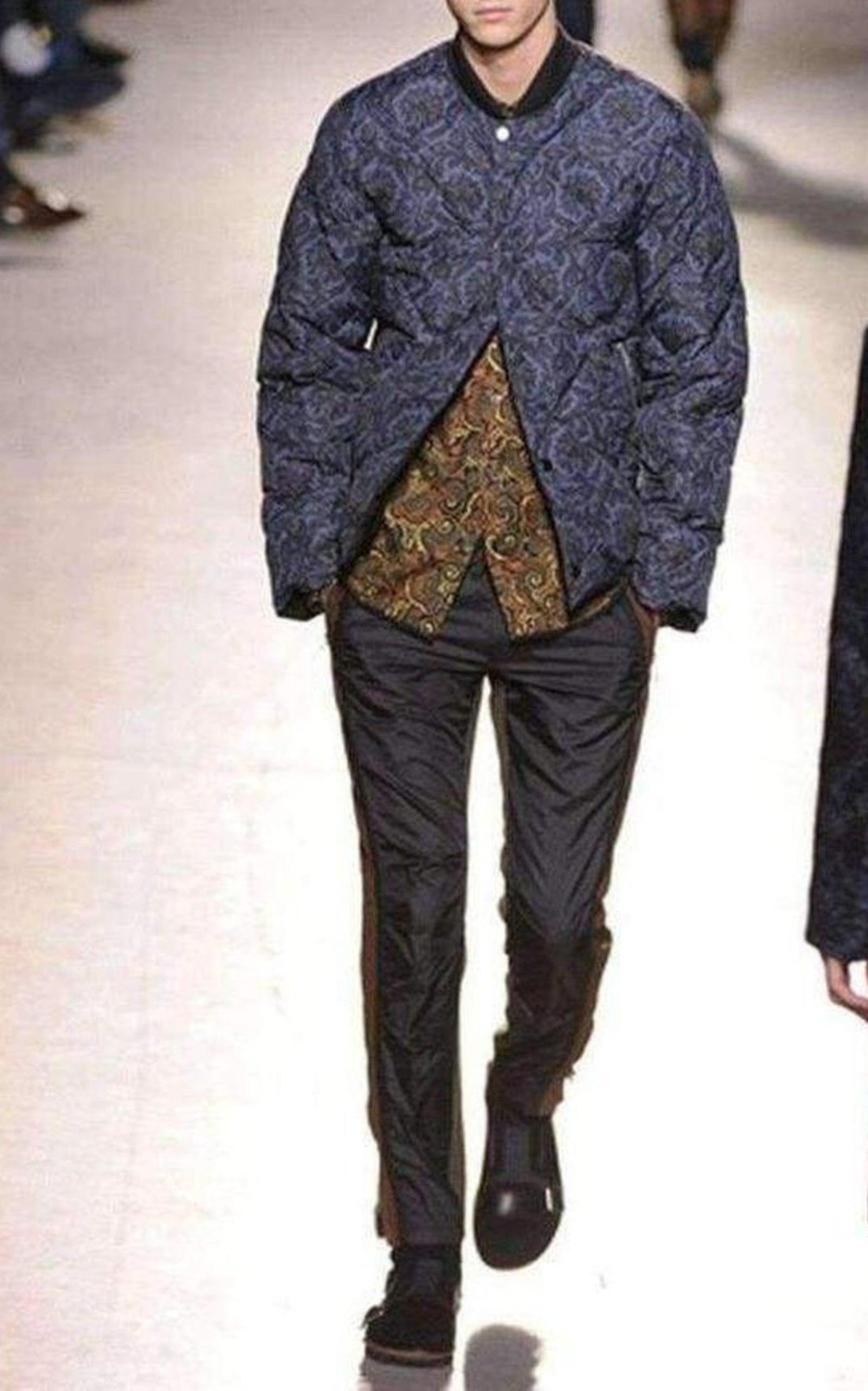 Blue Paisley Quilted Jacket Dries Van Noten