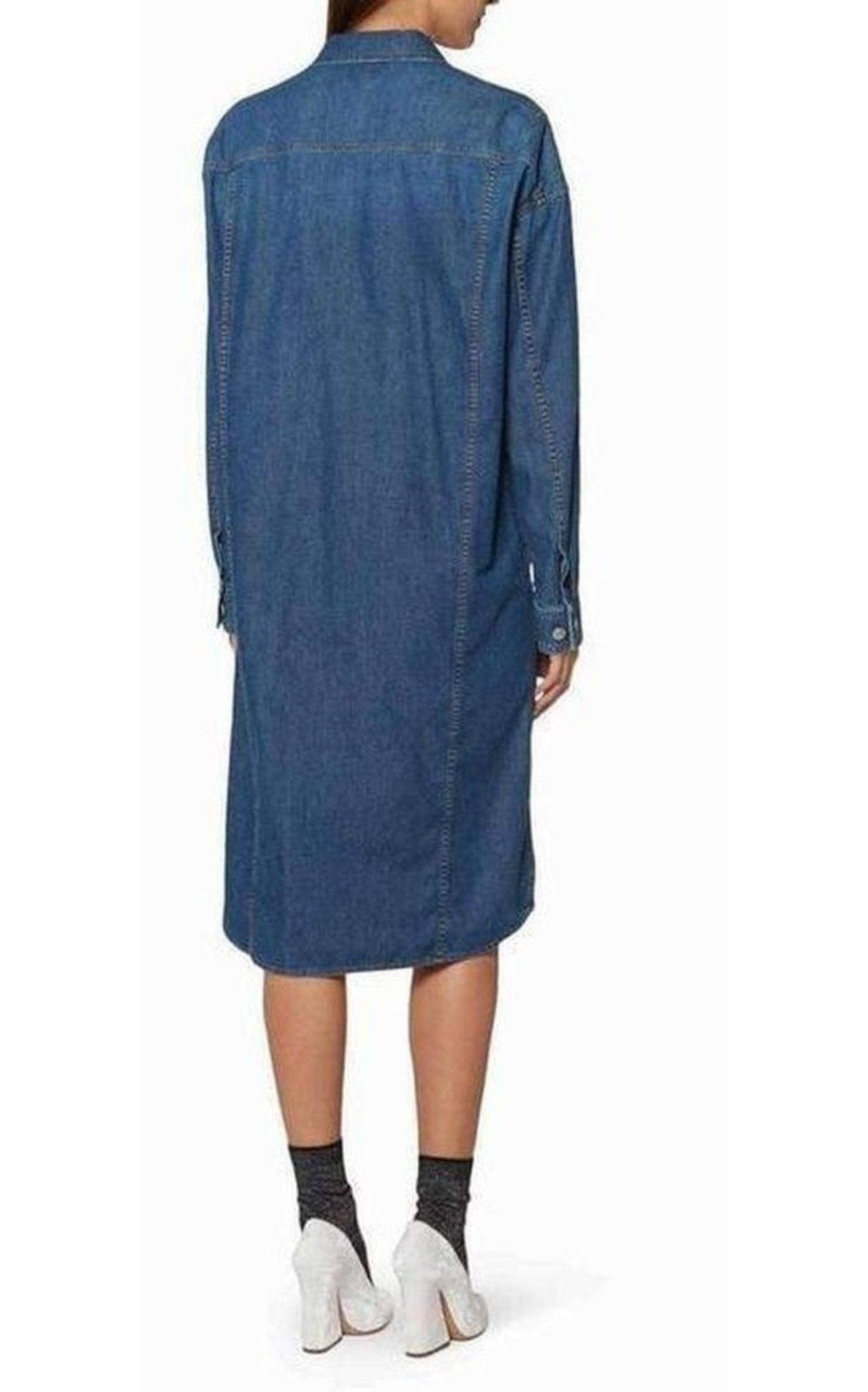 Dries Van Noten Doralie Blue Denim Shirt Dress - Runway Catalog