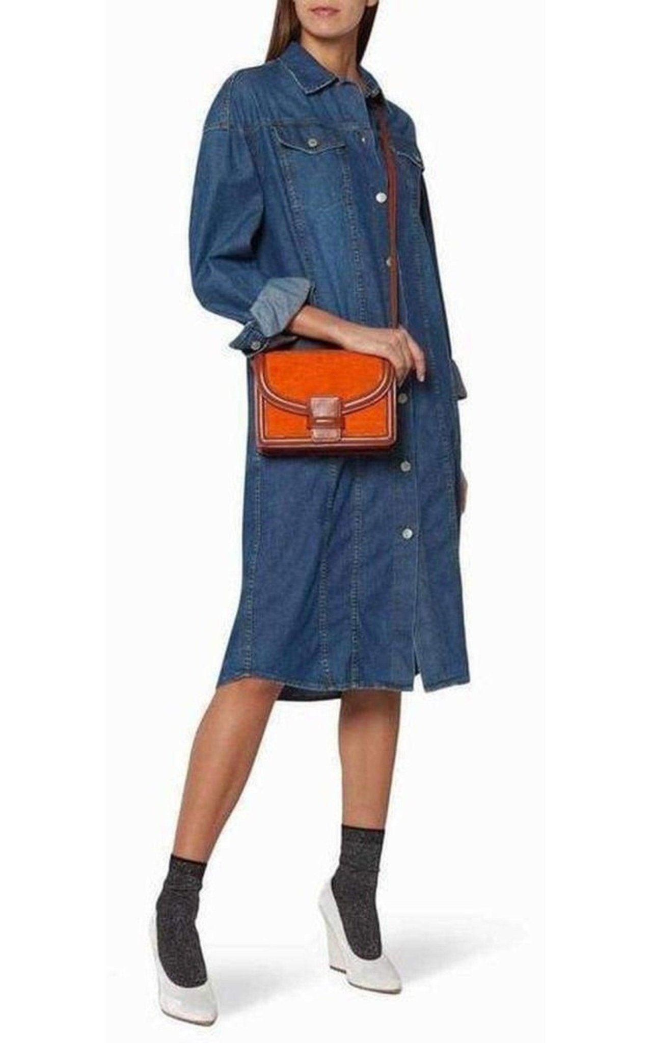 Dries Van Noten Doralie Blue Denim Shirt Dress - Runway Catalog