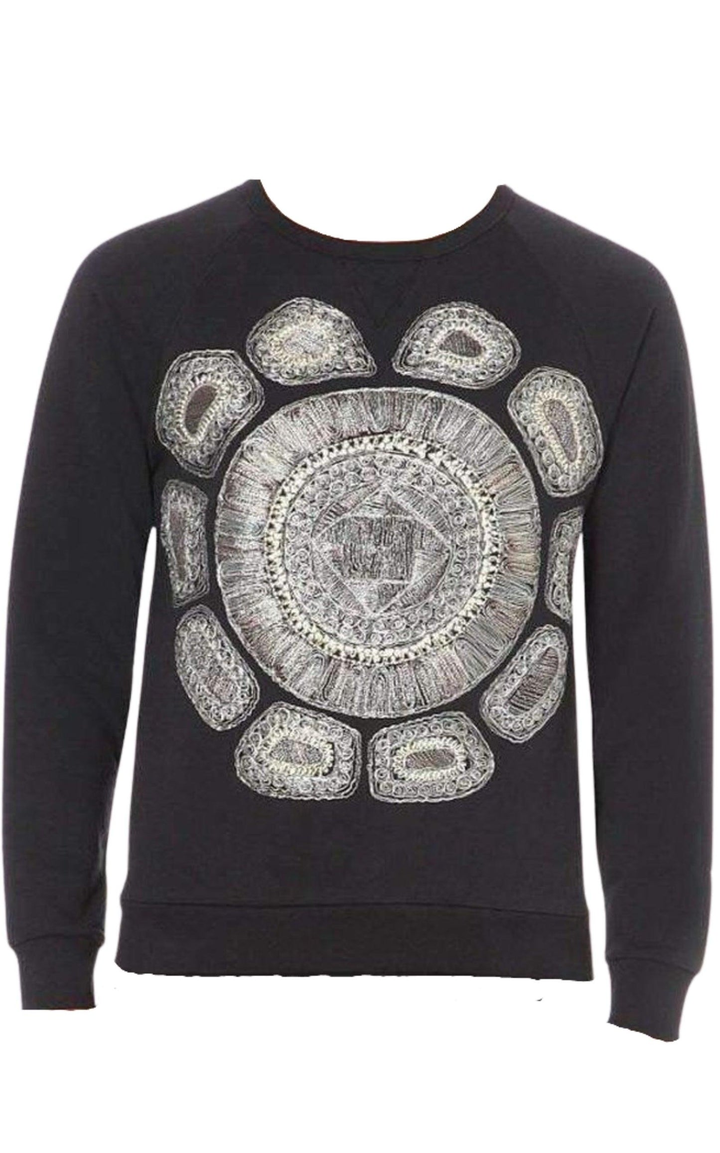 Embroidered Cotton Jersey Sweatshirt Dries Van Noten