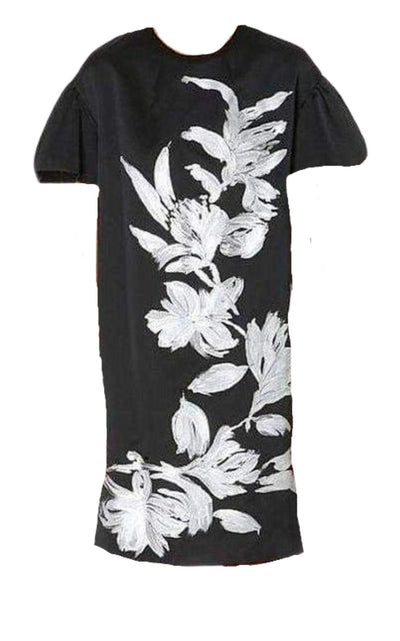 Dries Van Noten Floral Motif Silk Blend Dress - Runway Catalog