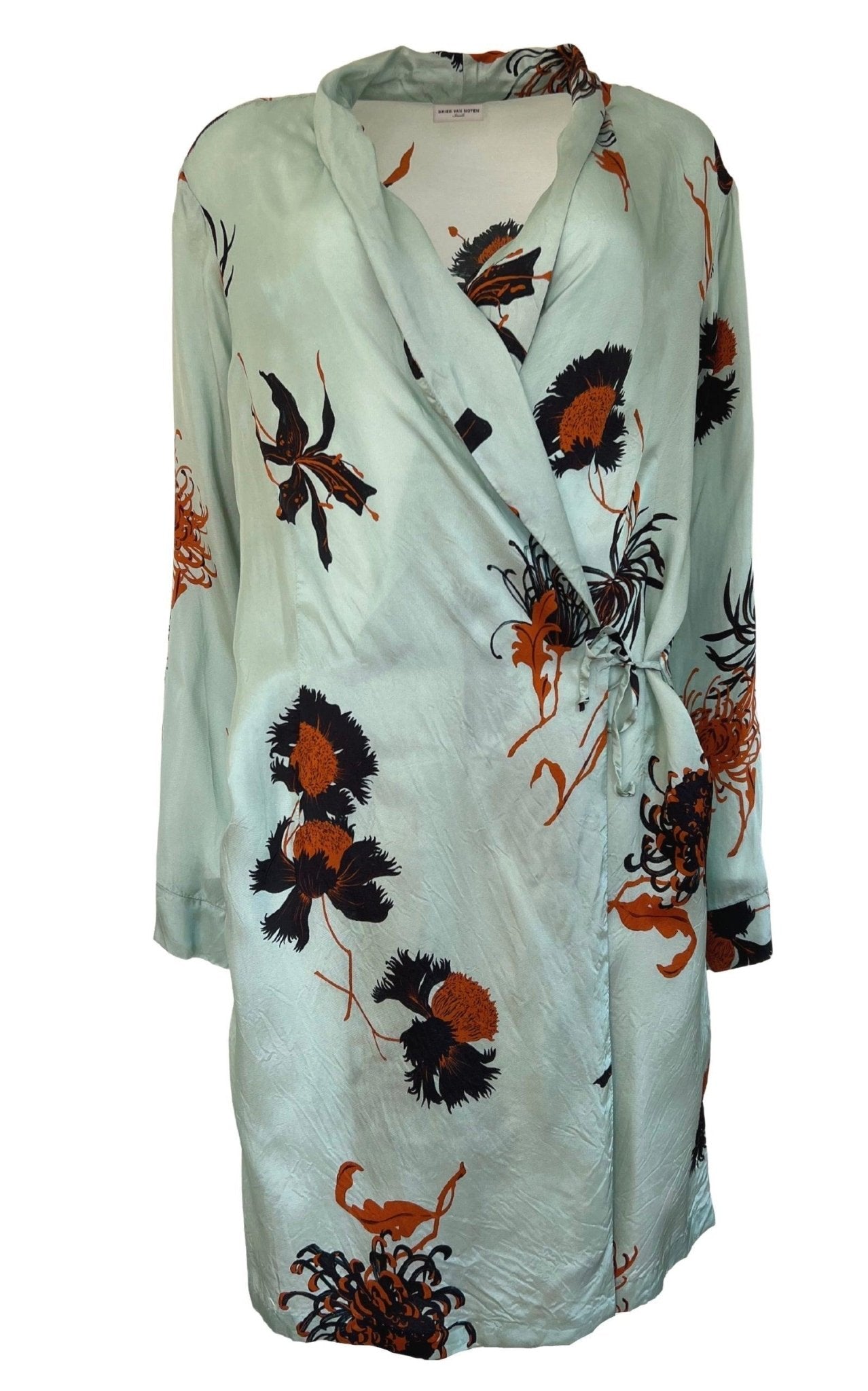 Dries Van Noten Floral Tie - Front Wrap Dress - Runway Catalog