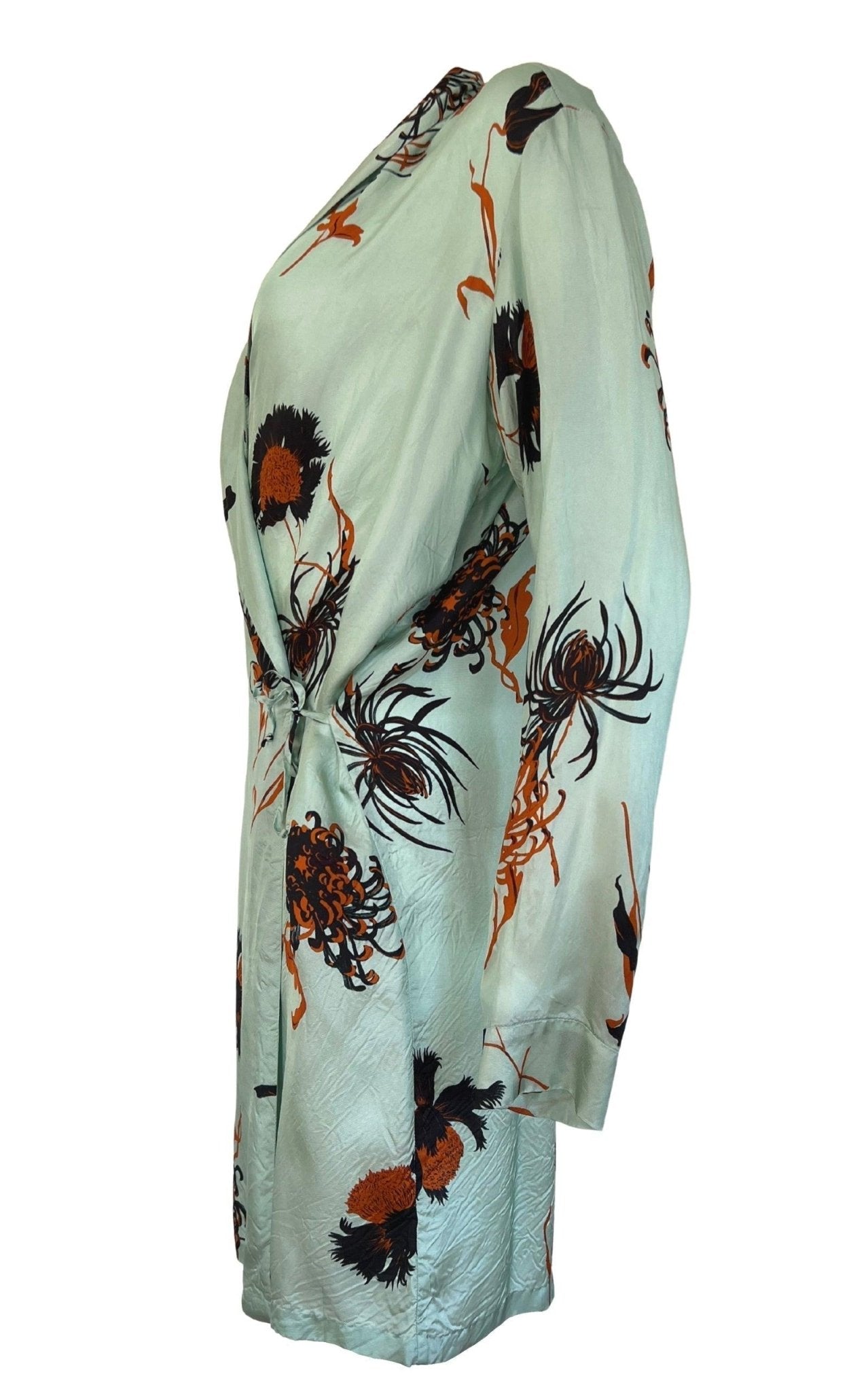Dries Van Noten Floral Tie - Front Wrap Dress - Runway Catalog