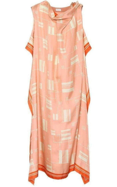 Dries Van Noten Geometric Silk Overlay Dress - Runway Catalog