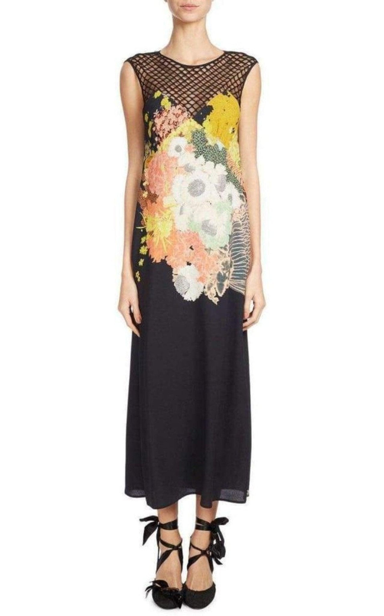 Dries Van Noten Mesh - Yoke Maxi Dress - Runway Catalog