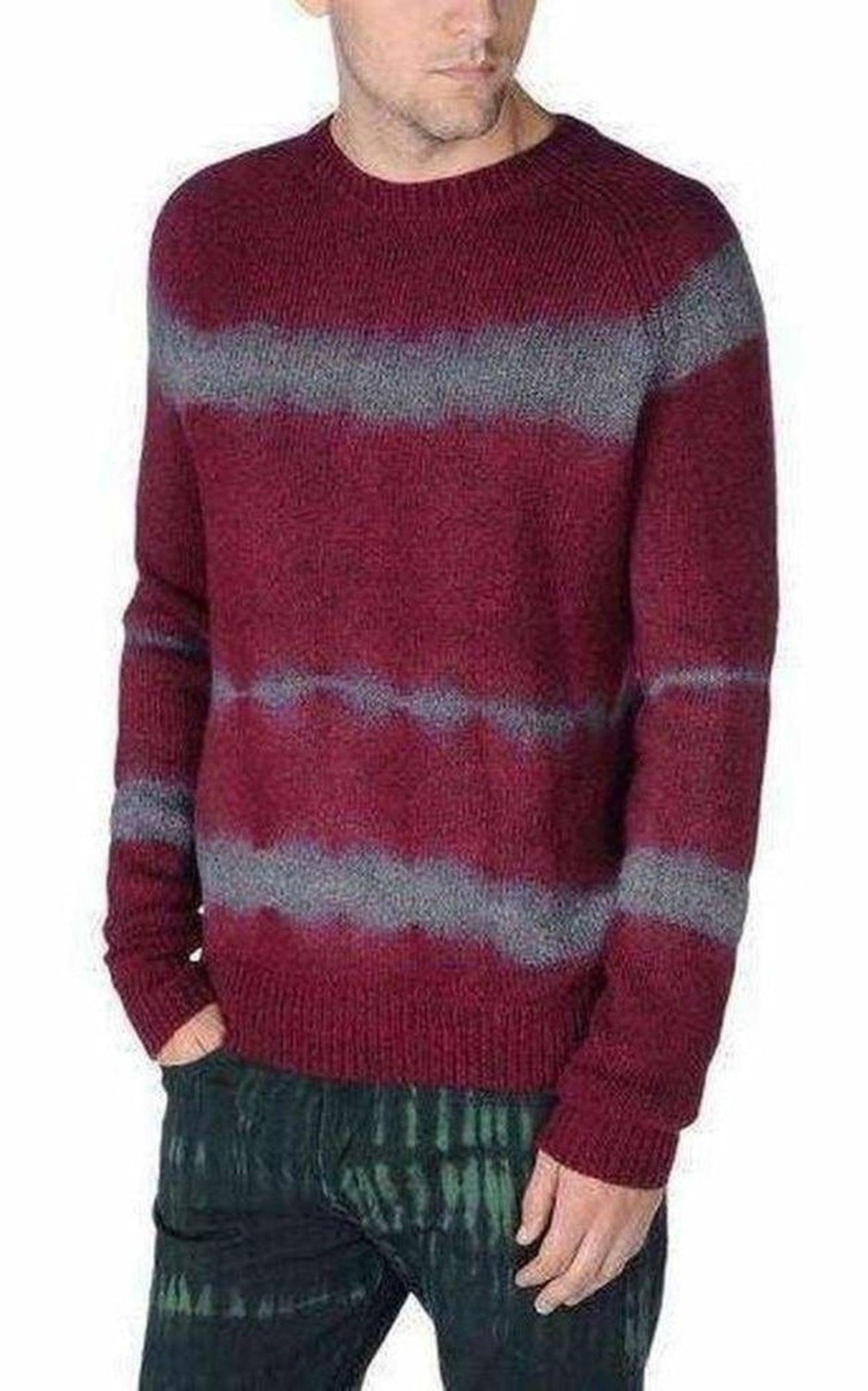 Miles Burgundy Wool Sweater Dries Van Noten