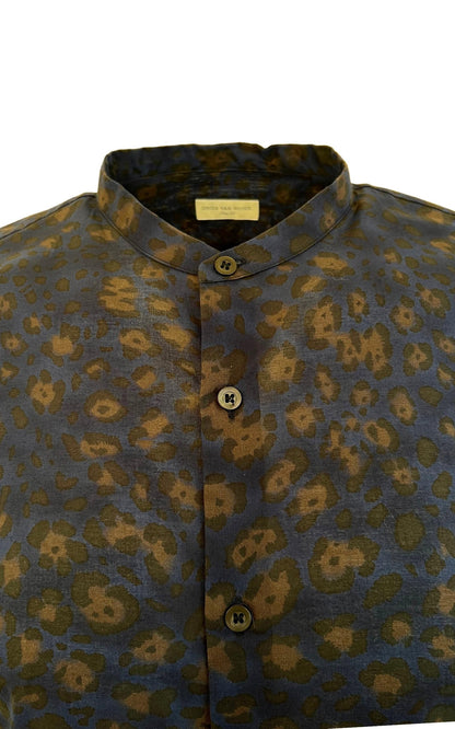 Navy Print Cotton Shirt Dries Van Noten