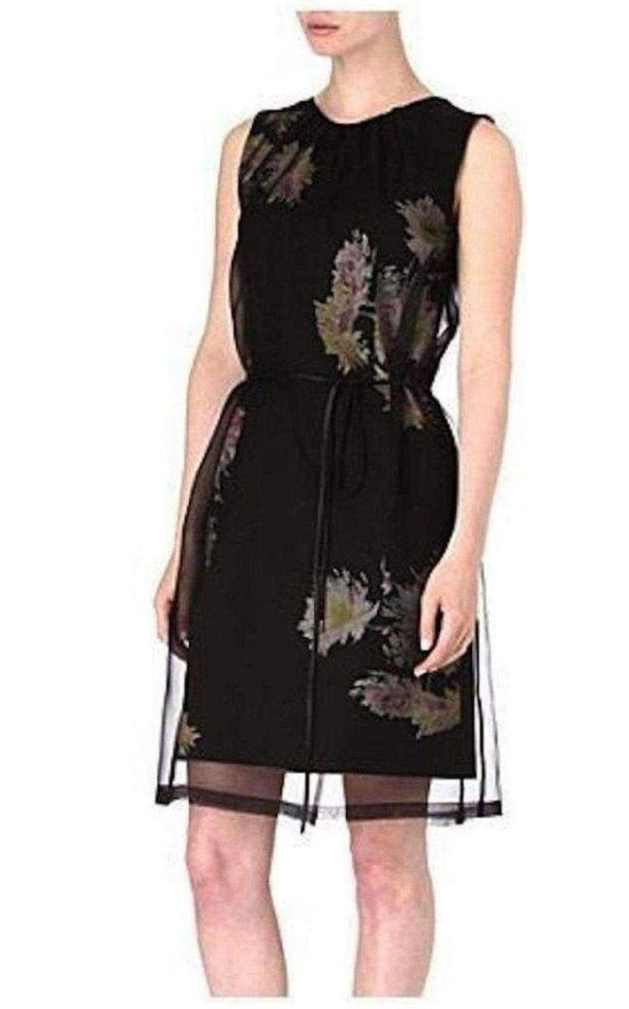 Dries Van Noten Organza Overlay Floral Silk - blend Dress - Runway Catalog