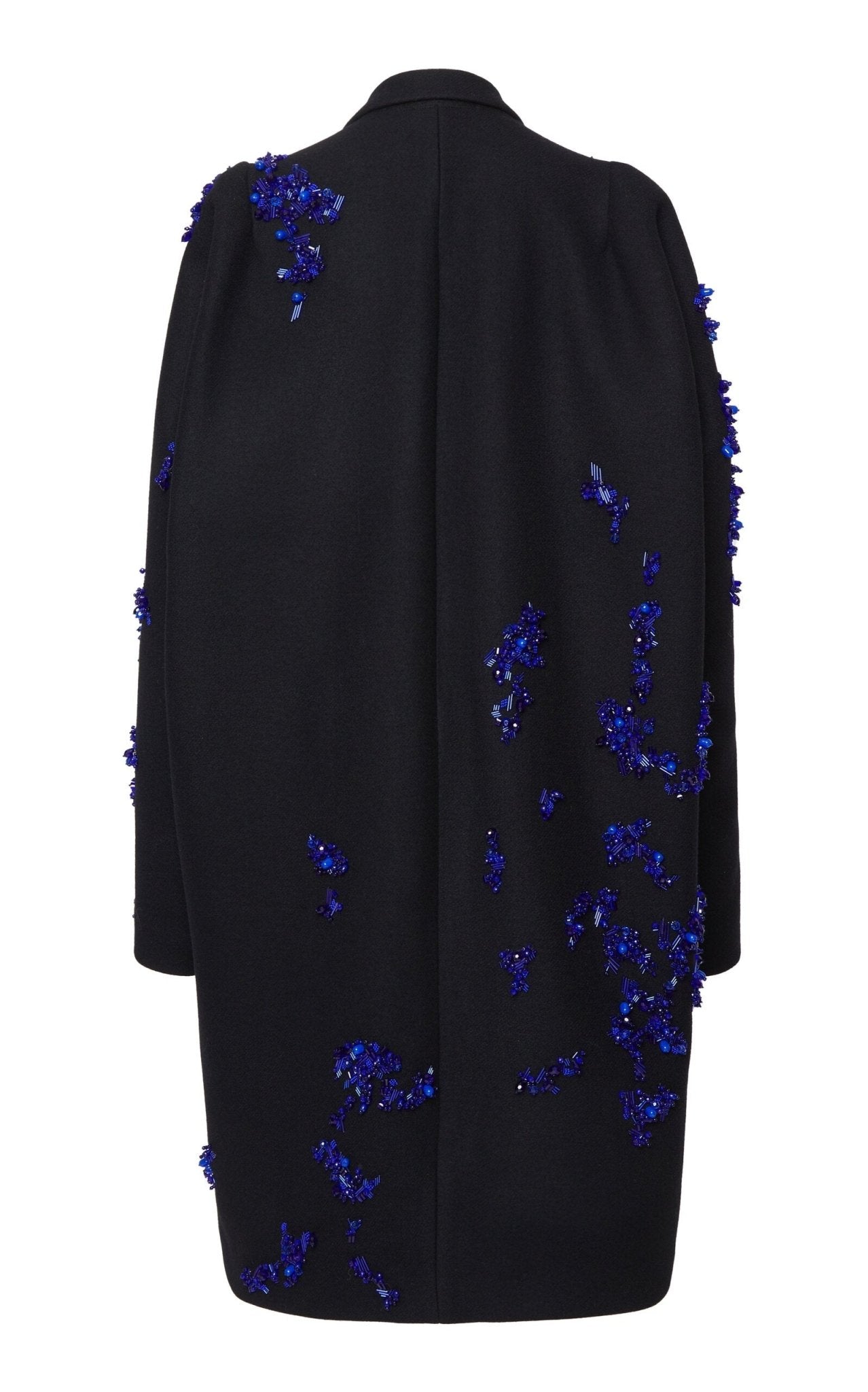 Dries Van Noten Rinky Embroidered Wool - Blend Cocoon Coat - Runway Catalog