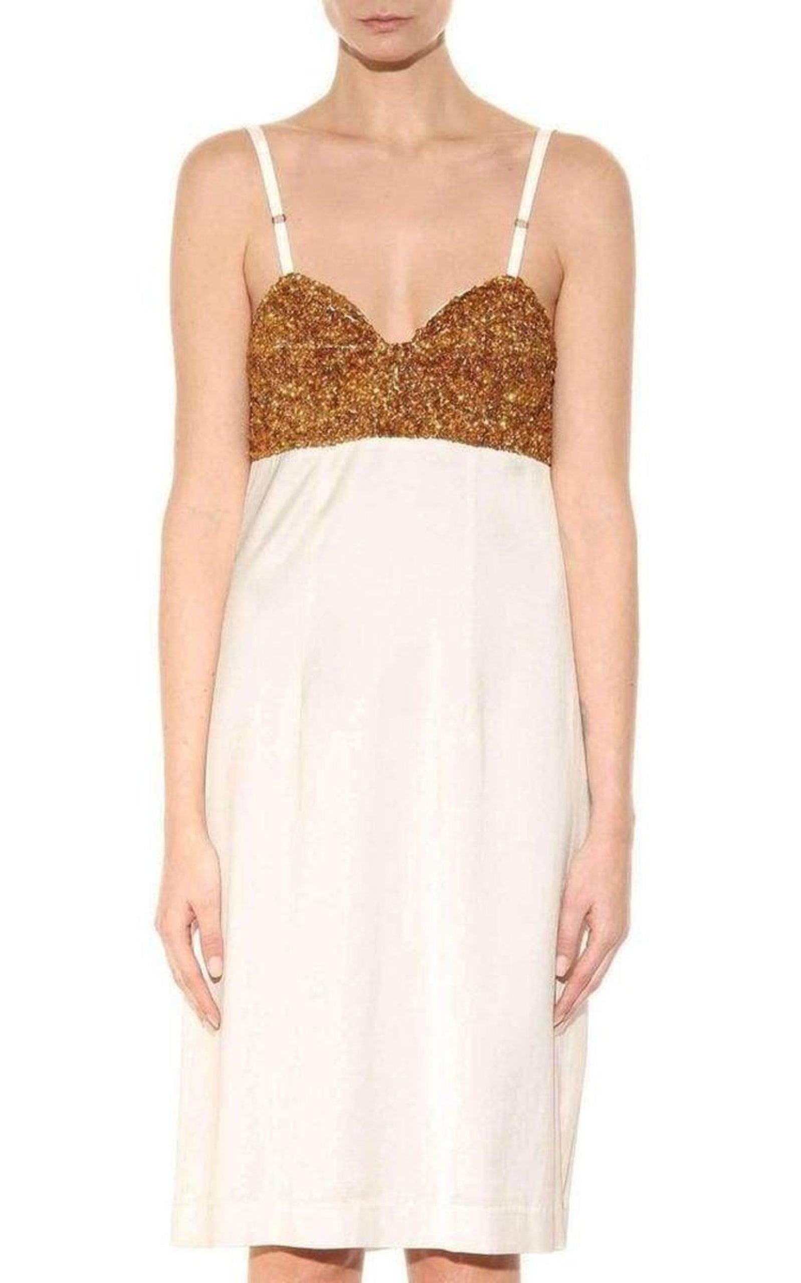 Dries Van Noten Sequin-Embellished Satin Dress