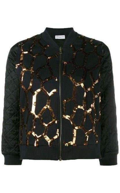 Sequin Zip-Up Jacket Dries Van Noten