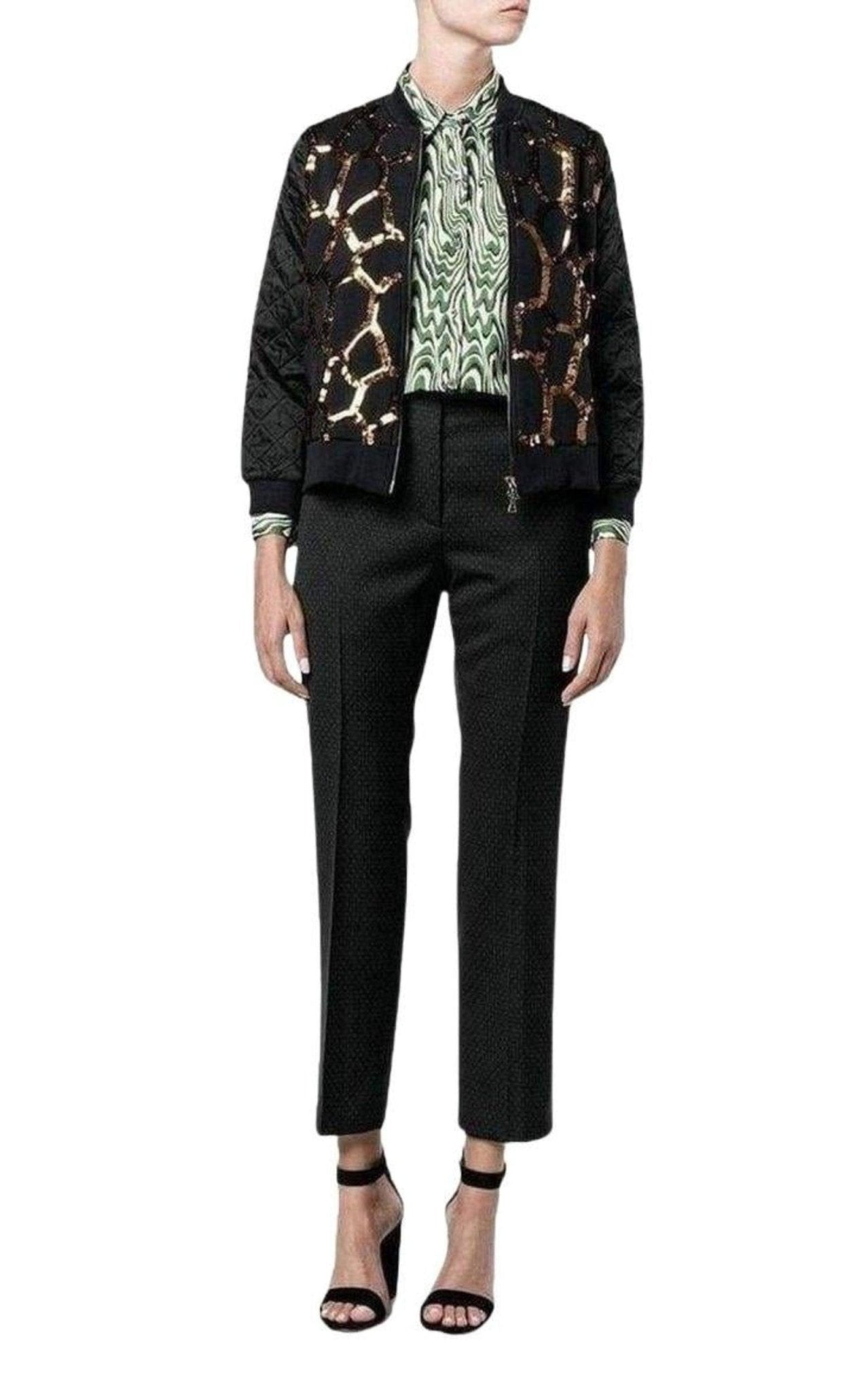 Dries Van Noten Sequin Zip - Up Jacket - Runway Catalog