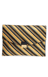 Stripe Large Envelope Clutch Dries Van Noten