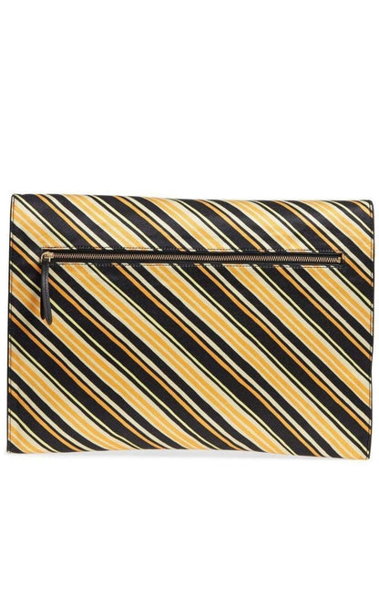 Stripe Large Envelope Clutch Dries Van Noten