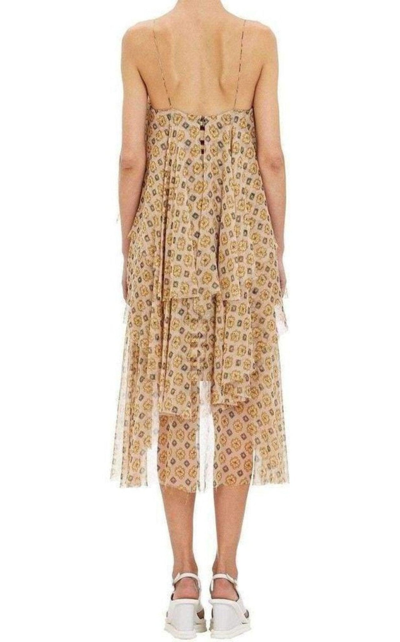 Dries Van Noten Tiered Chiffon Slip Silk Dress - Runway Catalog