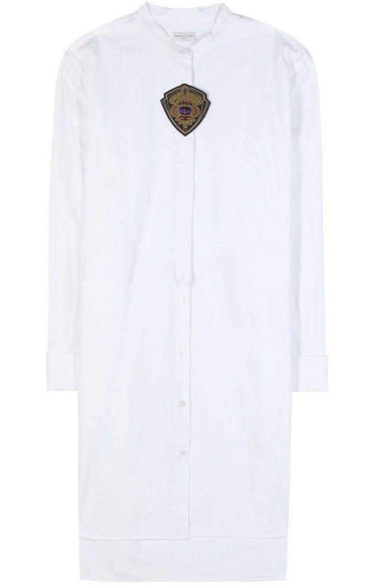 Dries Van Noten White Cotton Shirt Dress - Runway Catalog