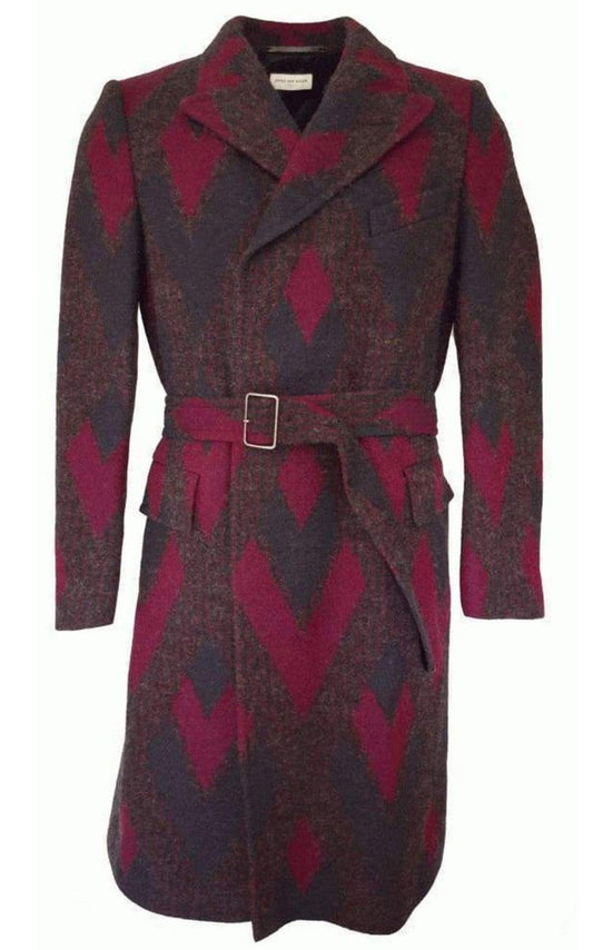 Zigzag Wool Coat Dries Van Noten