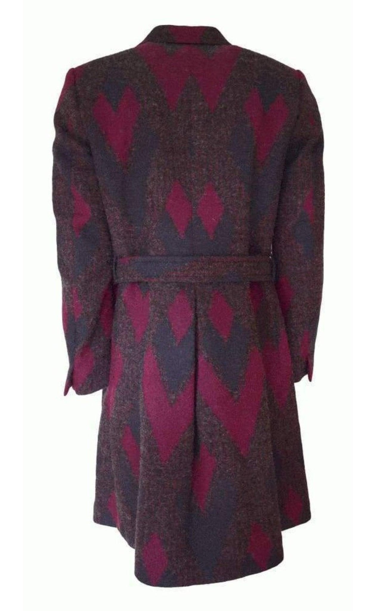 Dries Van Noten Zigzag Wool Coat - Runway Catalog