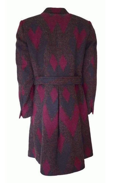 Dries Van Noten Zigzag Wool Coat - Runway Catalog