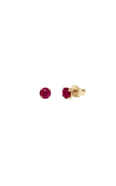 Effy Ruby Royale 14K Yellow Gold Round Solitaire Ruby Stud Earrings, 1.14 TCW - Runway Catalog