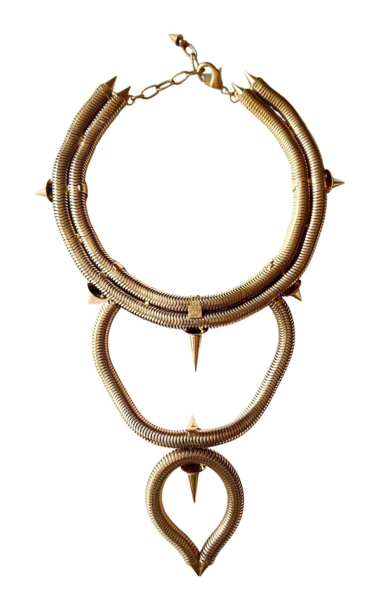 Ela Stone Multi Chain Spike Necklace - Runway Catalog