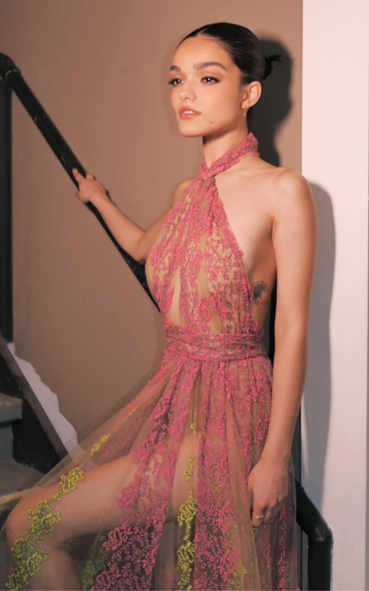 Elie Saab Floral Embroidery Tulle Floral Gown - Runway Catalog