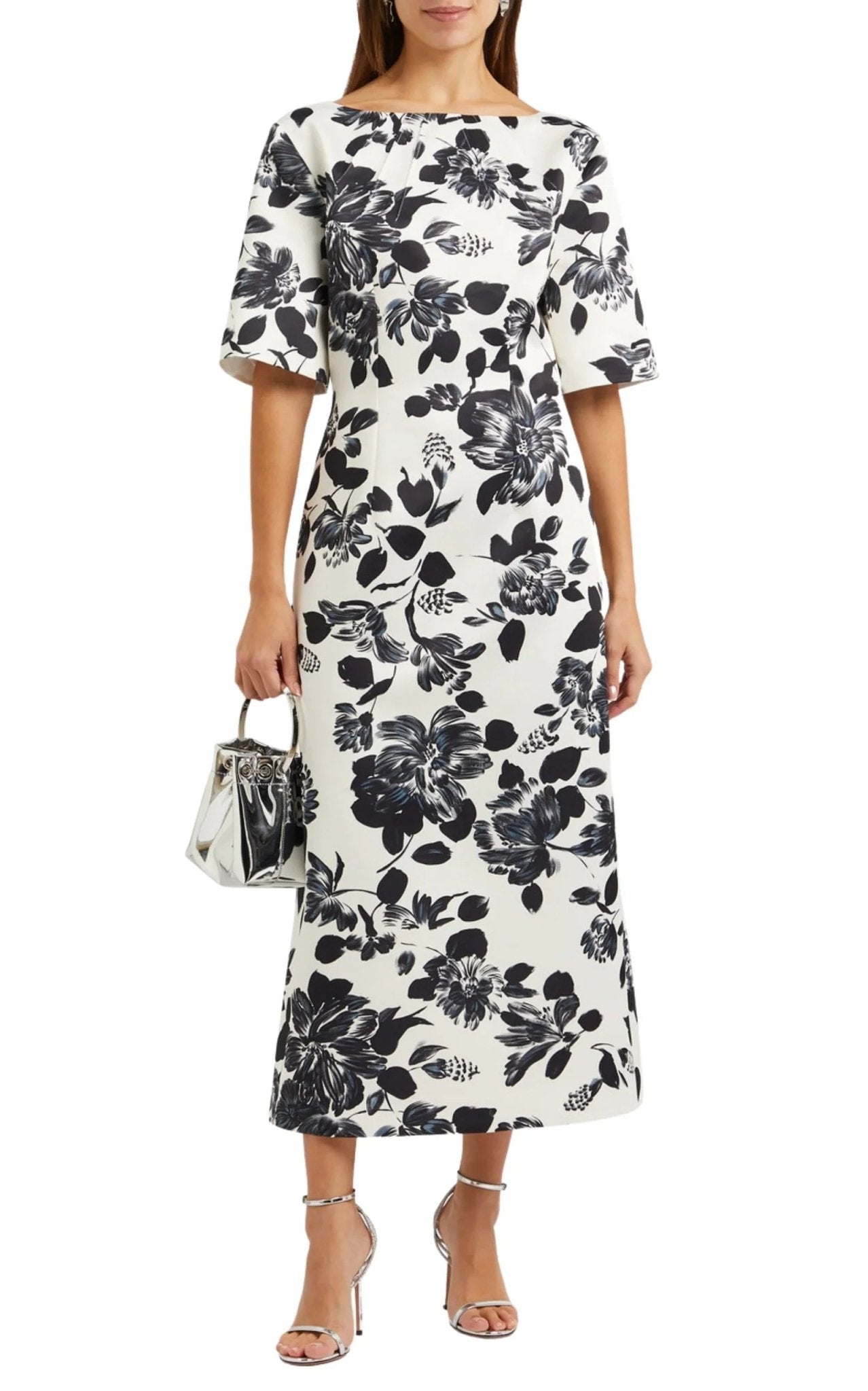 EMILIA WICKSTEAD Kora Floral - print Twill Midi Dress - Runway Catalog