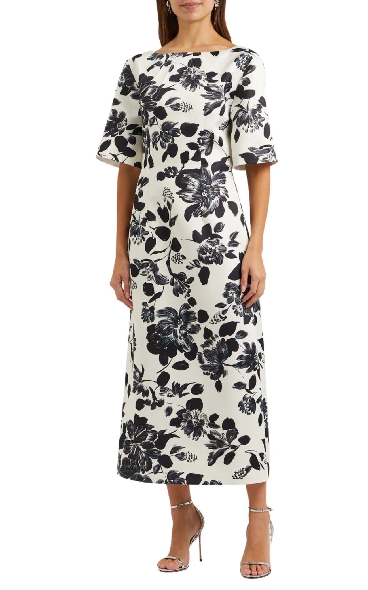 EMILIA WICKSTEAD Kora Floral - print Twill Midi Dress - Runway Catalog