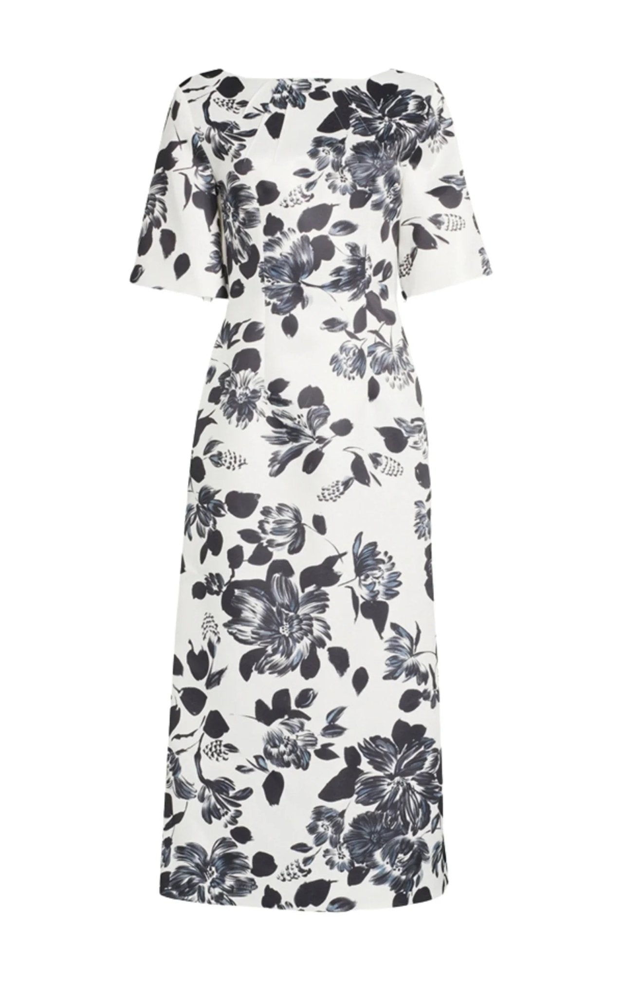EMILIA WICKSTEAD Kora Floral - print Twill Midi Dress - Runway Catalog