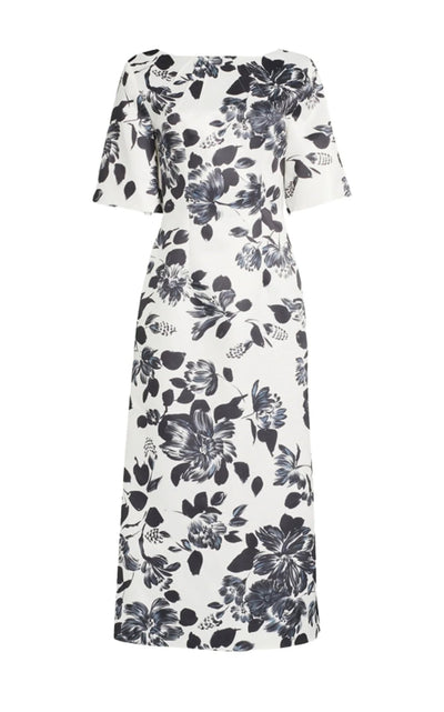 EMILIA WICKSTEAD Kora Floral - print Twill Midi Dress - Runway Catalog