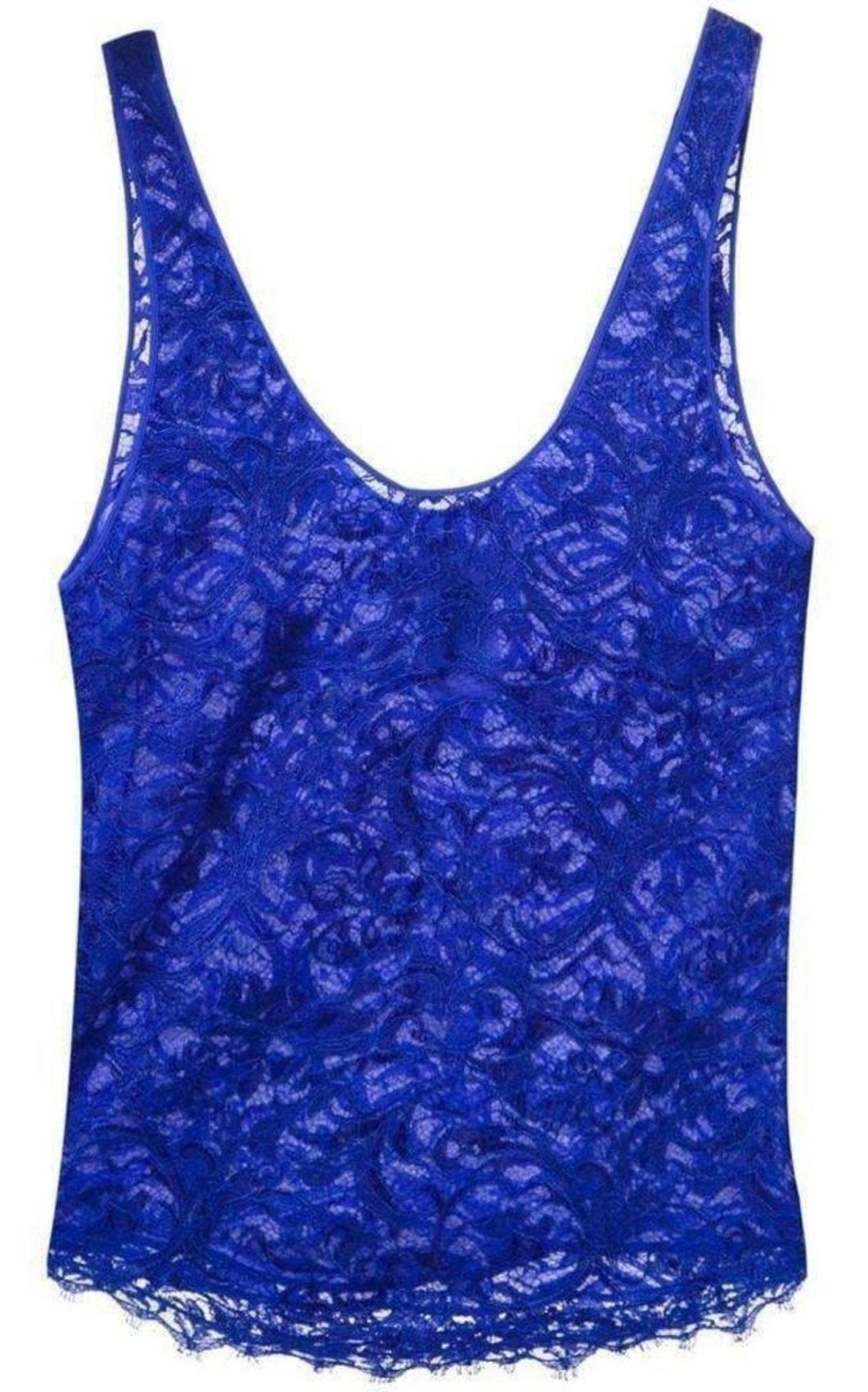 Emilio Pucci Blue Lace Tank Top - Runway Catalog