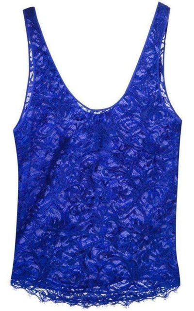 Emilio Pucci Blue Lace Tank Top - Runway Catalog