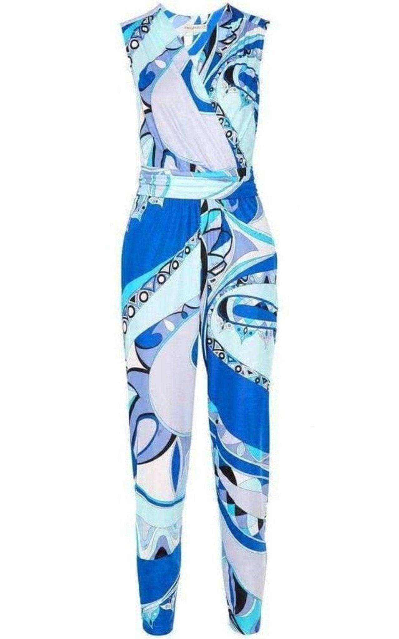 Emilio Pucci Print Cross Front Jumpsuit - Runway Catalog