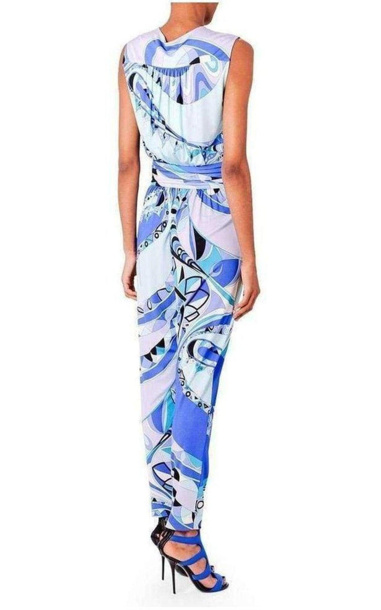 Print Cross Front Jumpsuit Emilio Pucci