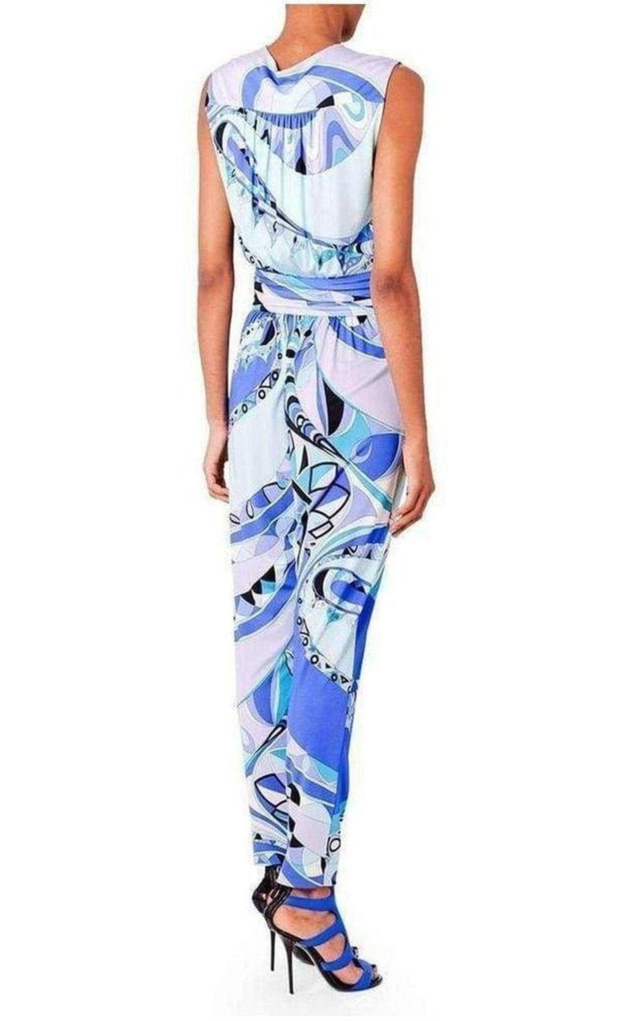 Emilio Pucci Print Cross Front Jumpsuit - Runway Catalog