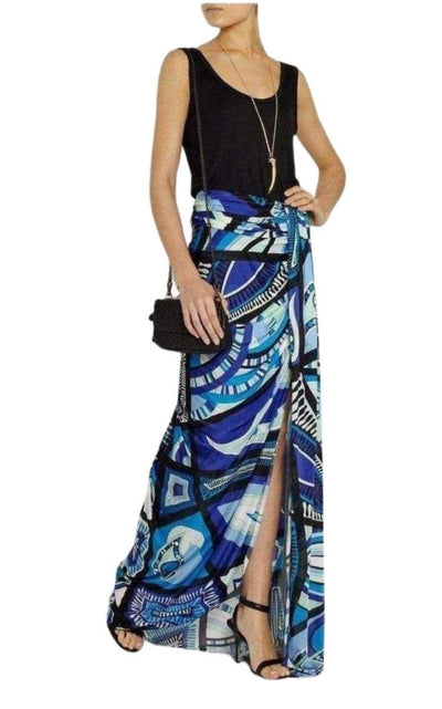 Printed Stretch Jersey Skirt Emilio Pucci