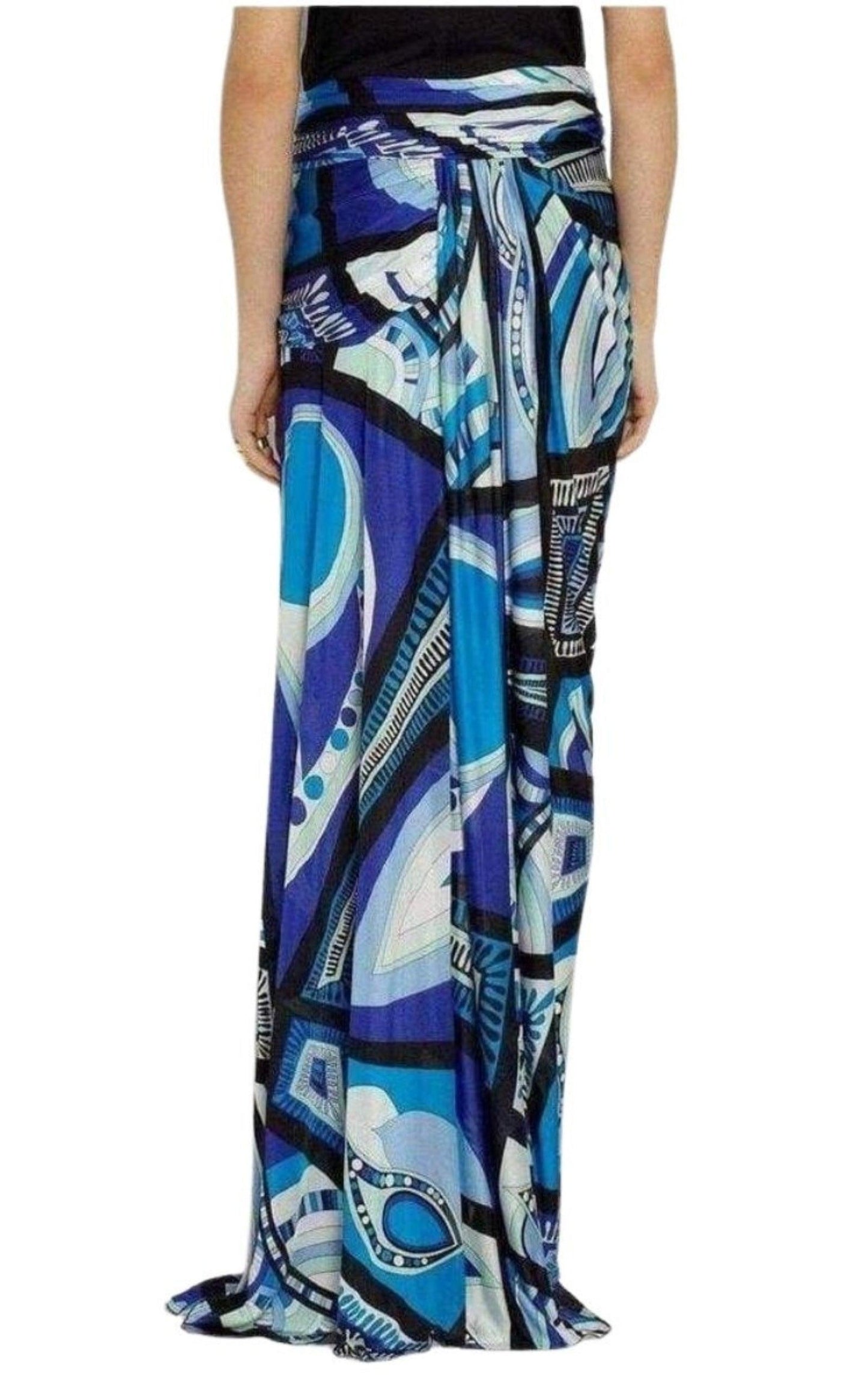 Printed Stretch Jersey Skirt Emilio Pucci