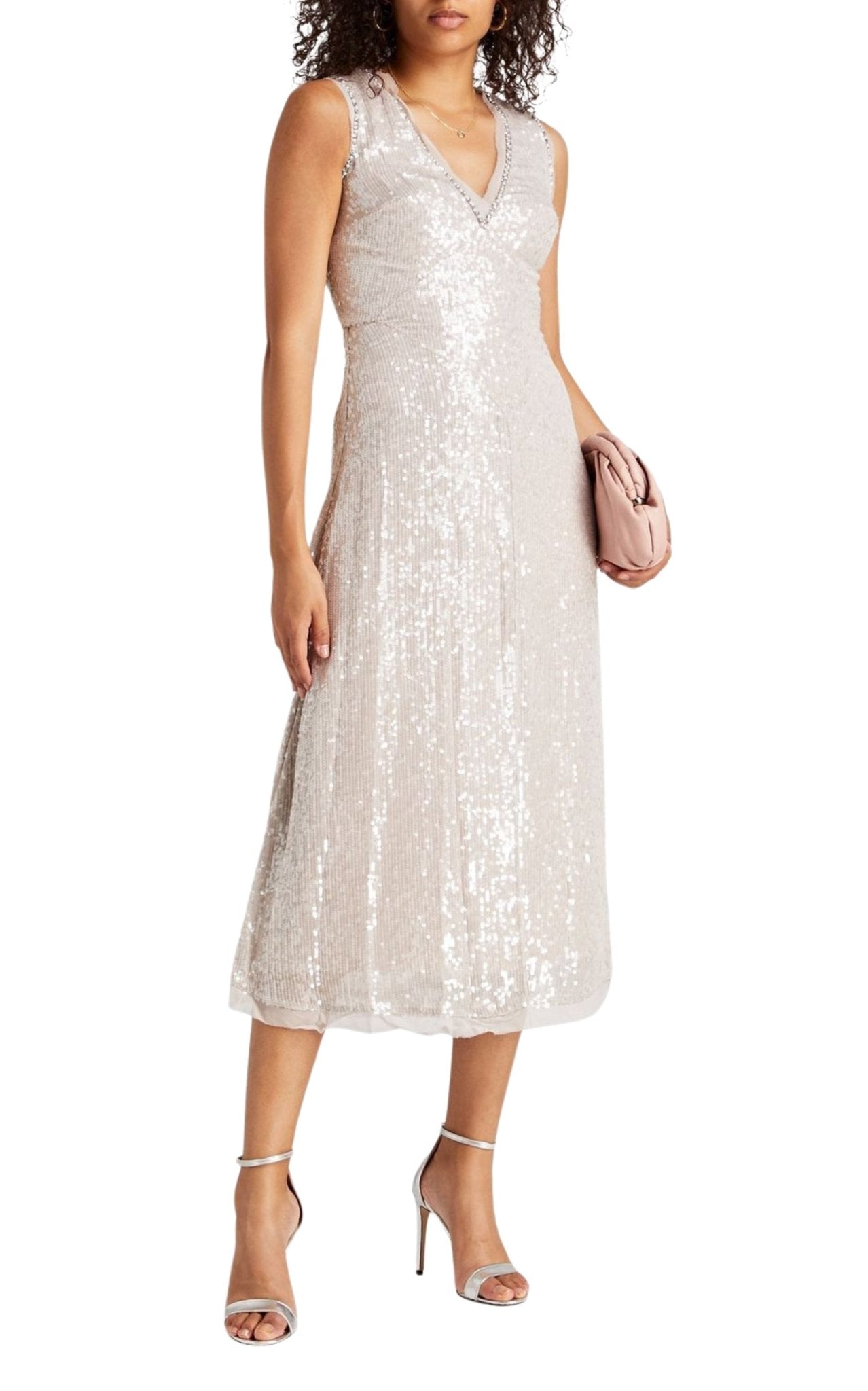 Erdem Denise Crystal Embellished Sequin Midi Dress - Runway Catalog