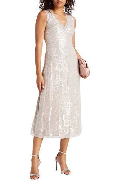 Erdem Denise Crystal Embellished Sequin Midi Dress - Runway Catalog